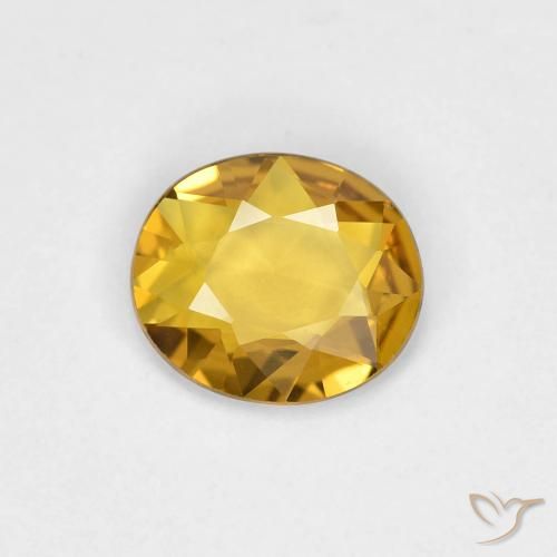 0.53ct Naturel Doré Saphir, ovale, VVS