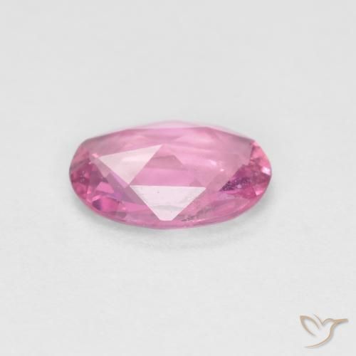 Saphir Rose intense naturelle ovale, 0.64 ct, VS