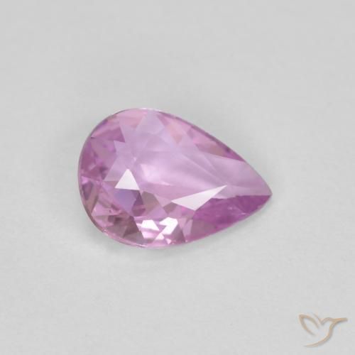 Saphir Pourpre moyen naturelle En forme de poire, 0.56 ct, VS