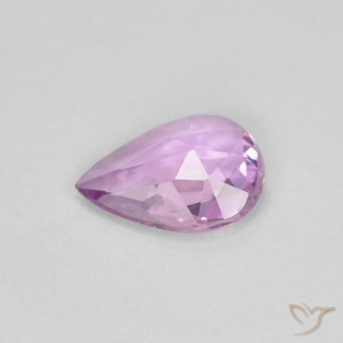 Saphir Pourpre moyen naturelle En forme de poire, 0.56 ct, VS