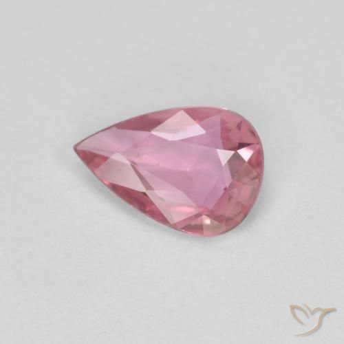 Saphir Rose vif naturelle En forme de poire, 0.48 ct, VS