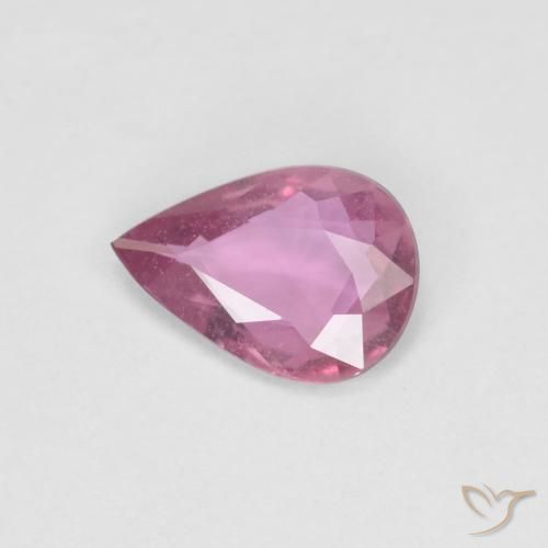 Saphir Rose moyen naturelle En forme de poire, 0.53 ct, VS