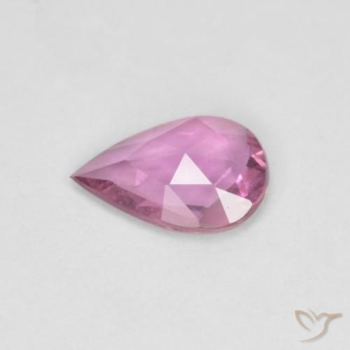 Saphir Rose moyen naturelle En forme de poire, 0.53 ct, VS