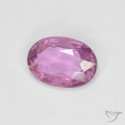 Saphir Violet clair naturelle ovale, 0.71 ct, VS