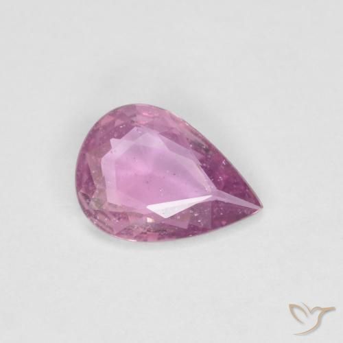 Saphir Magenta léger naturelle En forme de poire, 0.56 ct, VS