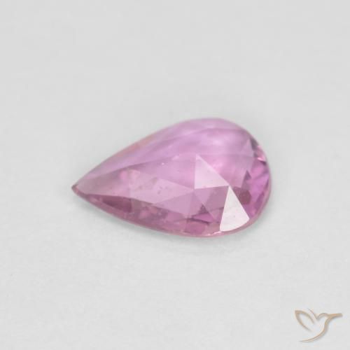 Saphir Magenta léger naturelle En forme de poire, 0.56 ct, VS