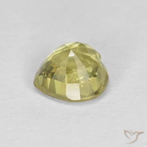 Saphir Jaune clair naturelle Cœur, 0.54 ct, VS