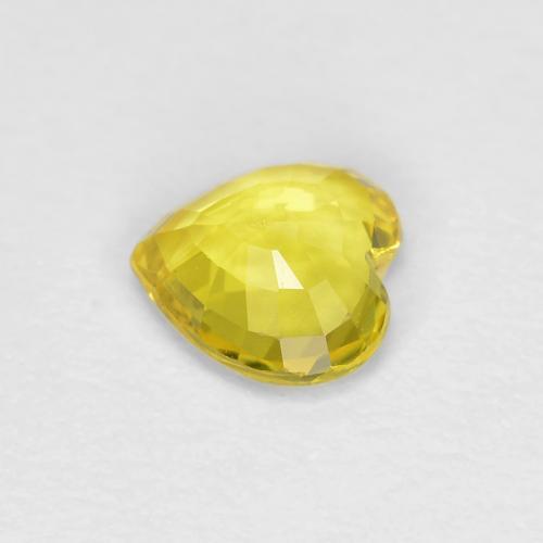 Saphir Jaune moyen naturelle Forme de coeur, 0.40 ct, VS