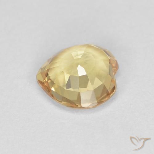 Saphir Doré naturelle Cœur, 0.43 ct, VVS