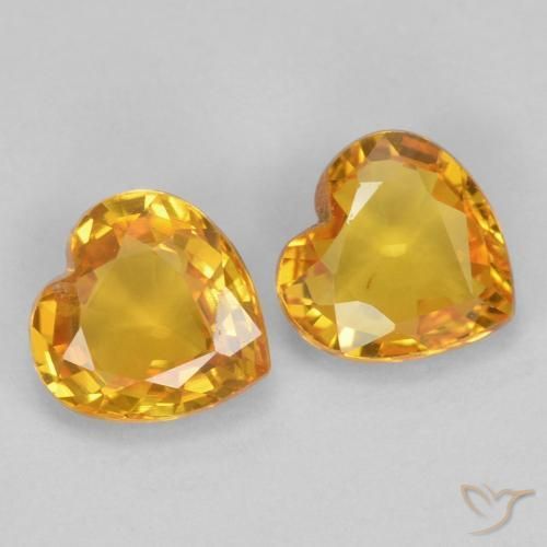 Shop natural 0.85ct Doré foncé Saphir gems, Cœur, from Tanzanie at GemSelect. In stock, global shipping!