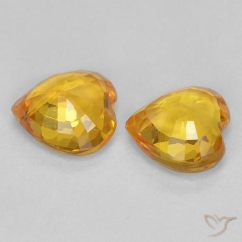 Shop natural 0.85ct Doré foncé Saphir gems, Cœur, from Tanzanie at GemSelect. In stock, global shipping!