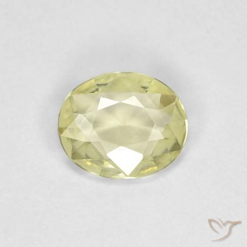 0.56ct Naturel Jaune moyen-léger Saphir, ovale, VVS