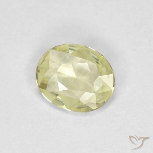 Saphir Jaune moyen-léger naturelle ovale, 0.56 ct, VVS