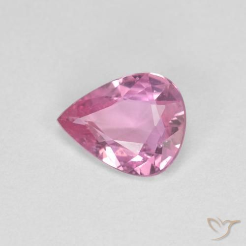 Saphir Rose pourpre royal naturelle En forme de poire, 0.45 ct, VS