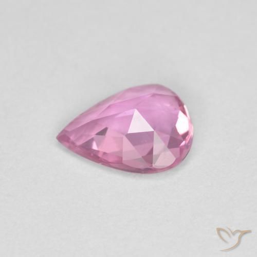 Saphir Rose pourpre royal naturelle En forme de poire, 0.45 ct, VS