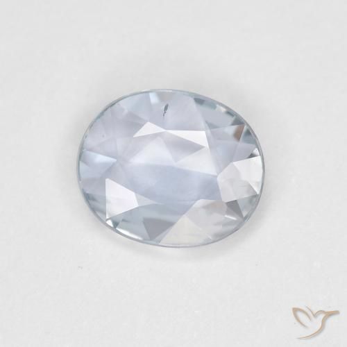 0.56ct Naturel Blanc bleuâtre Saphir, ovale, VS