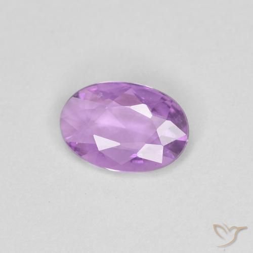 Saphir Pourpre moyen naturelle ovale, 0.35 ct, VS
