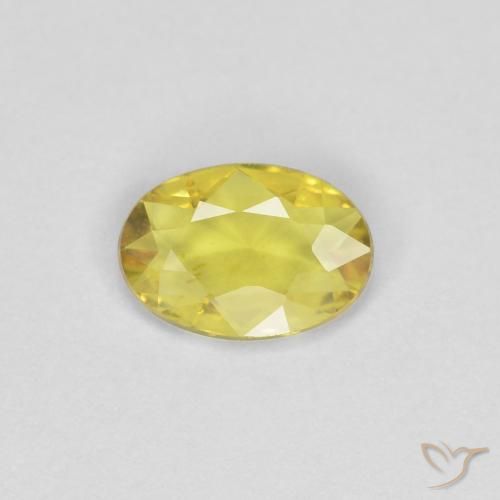 0.33ct Naturel Jaune Saphir, ovale, VS