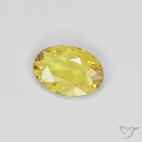 Saphir Jaune naturelle ovale, 0.33 ct, VS