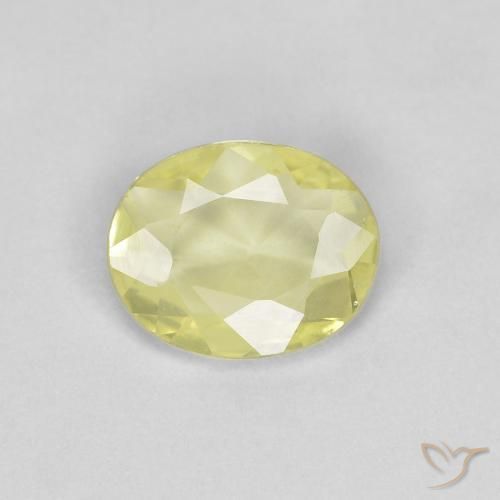 0.53ct Naturel Jaune clair Saphir, ovale, VS