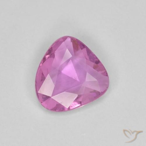 Saphir Violet Rosâtre naturelle Fantaisie, 0.71 ct, VS