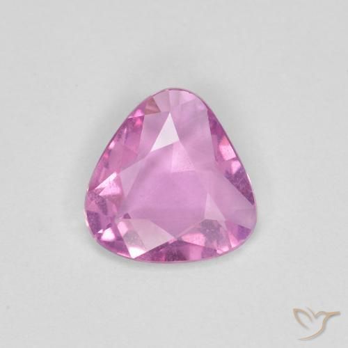 0.61ct Naturel Rose pourpre royal léger Saphir, Trillion, VS