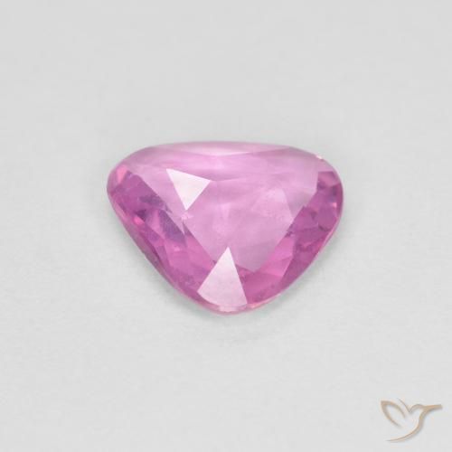 Saphir Rose pourpre royal léger naturelle Trillion, 0.61 ct, VS