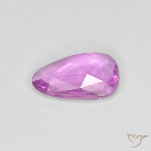 Saphir Violet Rosâtre naturelle Fantaisie, 0.72 ct, VS