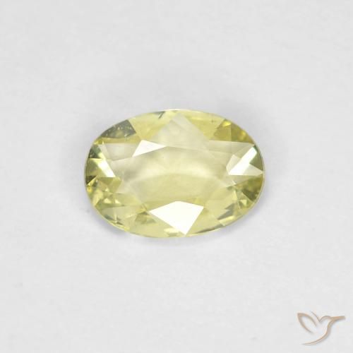 0.36ct Naturel Jaune moyen-léger Saphir, ovale, VVS-VS