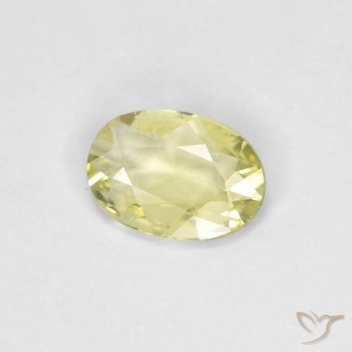 Saphir Jaune moyen-léger naturelle ovale, 0.36 ct, VVS-VS