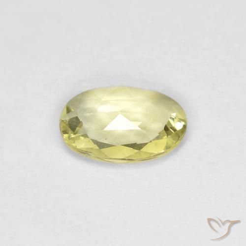 Saphir Jaune moyen-léger naturelle ovale, 0.36 ct, VVS-VS