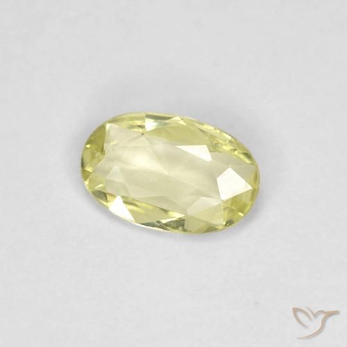 Saphir Jaune citron naturelle ovale, 0.37 ct, VVS-VS