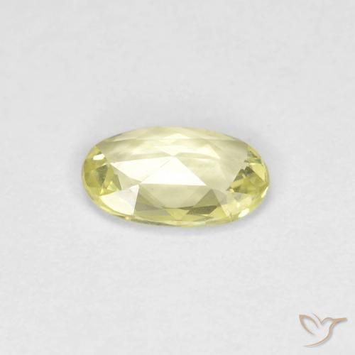 Saphir Jaune citron naturelle ovale, 0.37 ct, VVS-VS