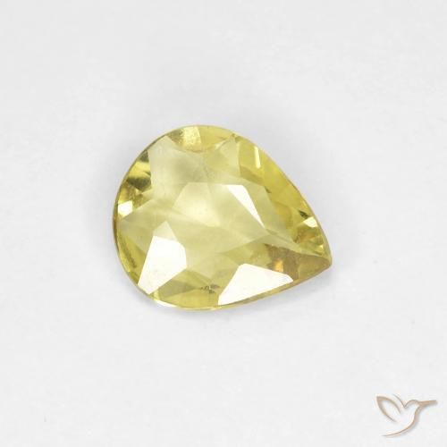 Saphir Jaune moyen naturelle En forme de poire, 0.39 ct, VS