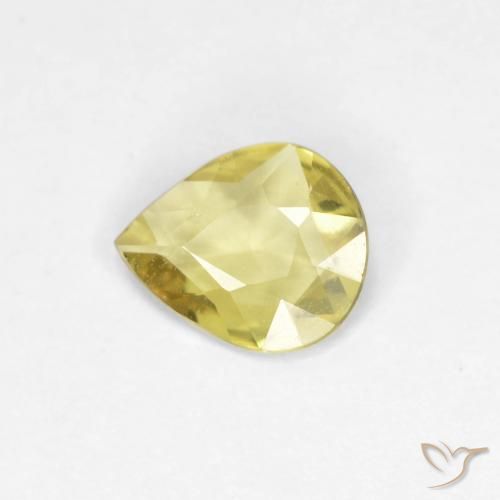 Saphir Jaune moyen naturelle En forme de poire, 0.39 ct, VS