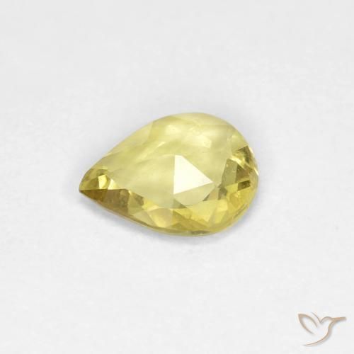 Saphir Jaune moyen naturelle En forme de poire, 0.39 ct, VS