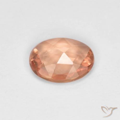 Saphir Pêche Orange naturelle ovale, 0.50 ct, VVS-VS