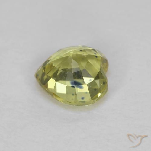 Saphir Jaune moyen naturelle Cœur, 0.55 ct, VS