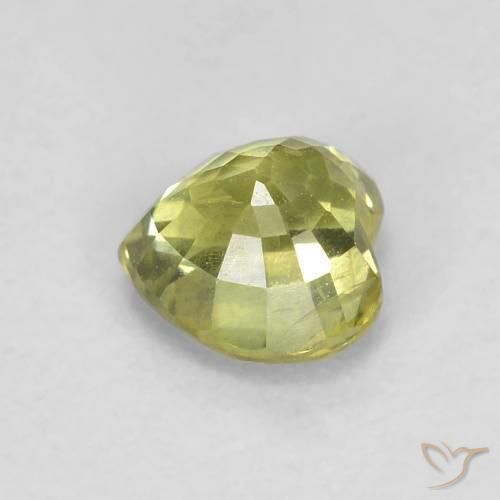 Saphir Jaune moyen naturelle Cœur, 0.57 ct, VS