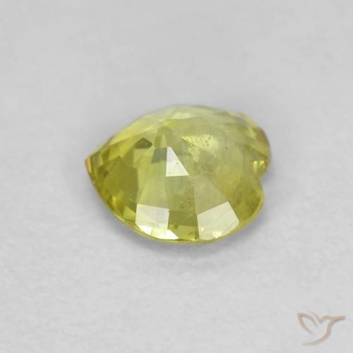 Saphir Vert clair naturelle Cœur, 0.41 ct, VS-SI