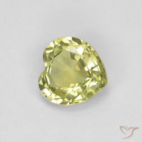 Saphir Jaune moyen-léger naturelle Cœur, 0.47 ct, VVS