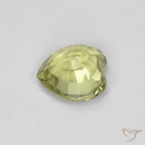 Saphir Jaune moyen-léger naturelle Cœur, 0.47 ct, VVS