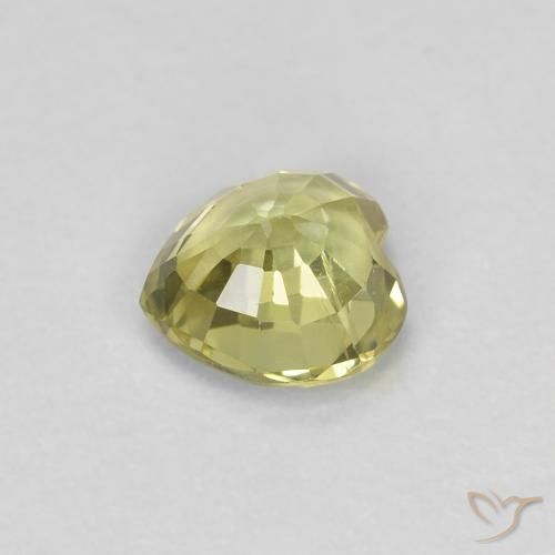Saphir Jaune citron naturelle Cœur, 0.46 ct, VS