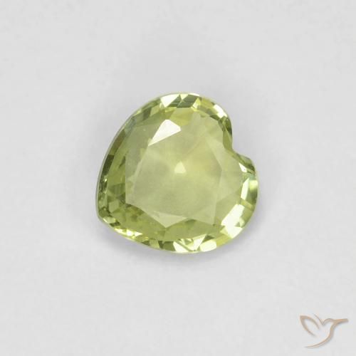 0.35ct Naturel Vert moyen Saphir, Cœur, VVS