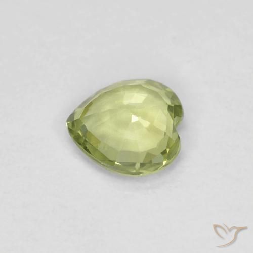 Saphir Vert moyen naturelle Cœur, 0.35 ct, VVS