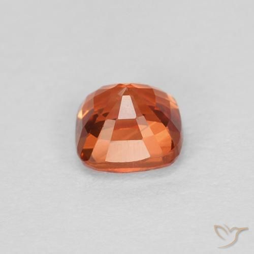 Saphir Orange feu naturelle Coussin, 0.39 ct, VVS-VS