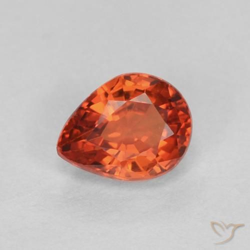 0.42ct Naturel Ambre orange Saphir, En forme de poire, VVS-VS