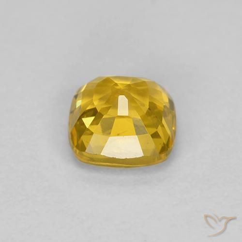 Saphir Doré naturelle Coussin, 0.56 ct, VVS-VS