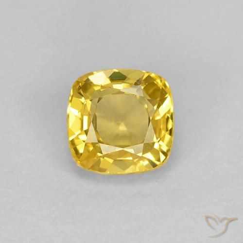 0.54ct Naturel Doré Saphir, Coussin, VVS-VS