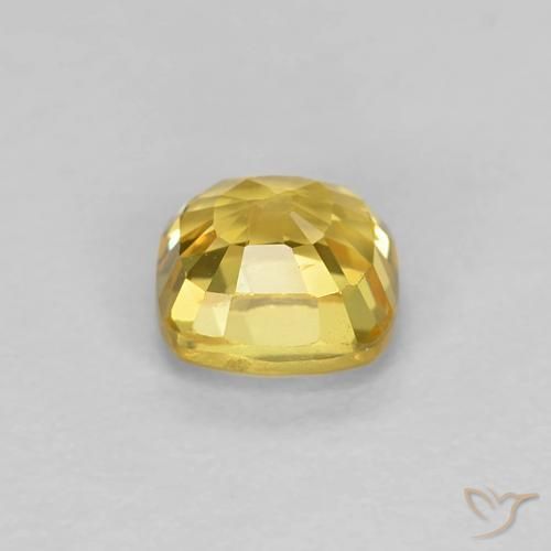 Saphir Doré naturelle Coussin, 0.54 ct, VVS-VS